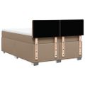 vidaXL Boxspring posteľ s matracom kapučínová 140x190 cm umelá koža