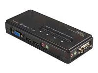 Desktop KVM Switch - VGA KVM Switch - USB KVM Switch 4 Port (SV411KUSB) - Prepínač KVM / audio - 4 x KVM / zvuk - 1 miestny používateľ - desktop