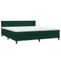 vidaXL Box Spring Posteľ s matracom Tmavo zelená 200x210 cm Zamat