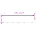 vidaXL Čipková záclona Biela 280x1200cm Polyester