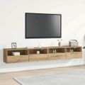 vidaXL TV nástenná skriňa 2 ks dub artisan Kompozitné drevo