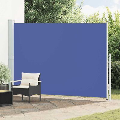 vidaXL Zaťahovacia bočná markíza na terasu 200x300 cm modrá