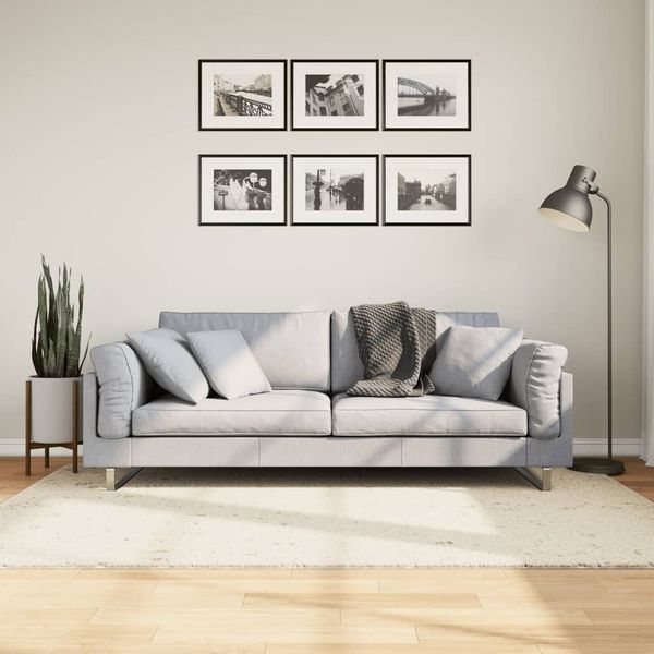 vidaXL Shaggy koberec PAMPLONA, vysoký vlas, moderný krémový 140x200cm