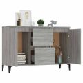 vidaXL Komoda sivý dub sonoma 102x35x70 cm spracované drevo