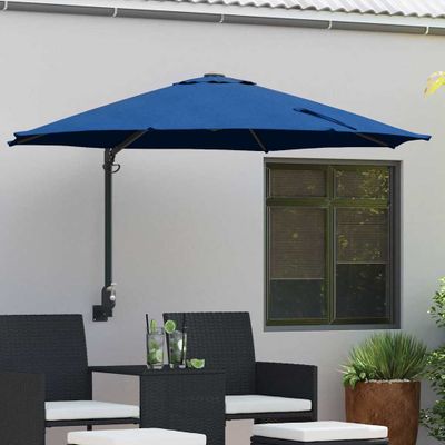 vidaXL Záhradný slnečník 248 x 248 x 148 cm Polyester a oceľ Azurblue