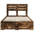 vidaXL Rám postele Dymová dub 135 x 190 cm Kompozitné drevo