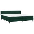 vidaXL Box Spring Posteľ s matracom Tmavo zelená 200x210 cm Zamat