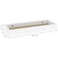 vidaXL Terasové nástenné police 4 ks dubové a biele 40x15x4 cm MDF