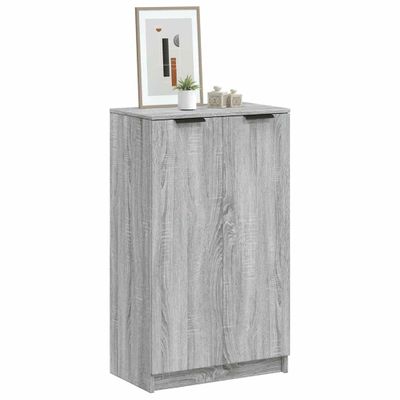 vidaXL Botník sivý dub sonoma 59x35x100 cm spracované drevo