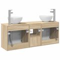 vidaXL Set kabinetov do kúpeľne 3 ks Dub sonoma 49,5 x 35 x 63 cm