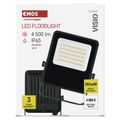 LED reflektor VISIO čierny, 30W neutrálna biela