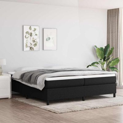 vidaXL Posteľný rám s boxspringom čierny 200x200 cm látka