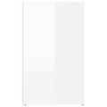 vidaXL Nočný stolík lesklý biely 50x36x60 cm spracované drevo
