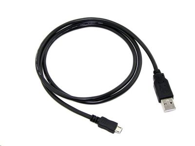 Kábel C-TECH USB 2.0 AM/Micro, 2m, čierny