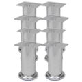 vidaXL Okrúhle nohy na pohovku 8 ks 120 mm chrómové