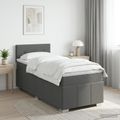 vidaXL Posteľ boxspring s matracom Tmavosivá 80 x 200 cm Látka