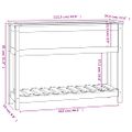 vidaXL Kvetináč s policou čierny 111,5x34,5x81 cm masívna borovica