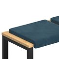 vidaXL Vankúš na lavičku 2 ks Zamat Modrá Hĺbka 35 cm