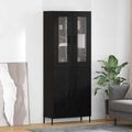 vidaXL Highboard Čierny dub 69,5 x 34 x 180 cm Kompozitné drevo