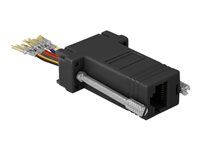 Sériový adaptér - DB-9 (F) skrutkovací do RJ-45 (F) - čierna