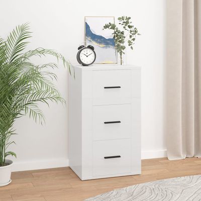 vidaXL Komoda vysoký lesk biela 40x33x70 cm spracované drevo