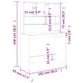 vidaXL Stolík s policami čierny 102x45x148 cm spracované drevo