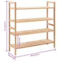 vidaXL Regál na topánky z masívneho orechového dreva 69x26x81 cm