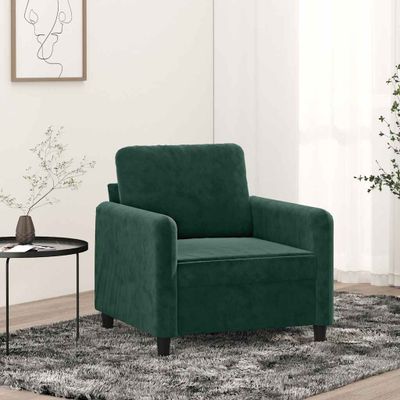 vidaXL Kreslo zelené 60 cm zamat