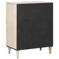 vidaXL Servírovacia skriňa Biela 60 x 33,5 x 75 cm Masívne mango drevo