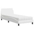 vidaXL Posteľ s matracom Dover biela 80x200 cm umelá koža