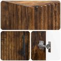 vidaXL Toaletná skriňa HOORN Dymový dub 66 x 25,5 x 190 cm