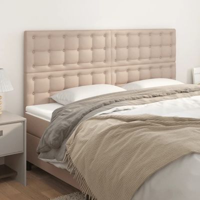 vidaXL Čelo postele Cappuccino 160x5x118/128 cm umelá koža