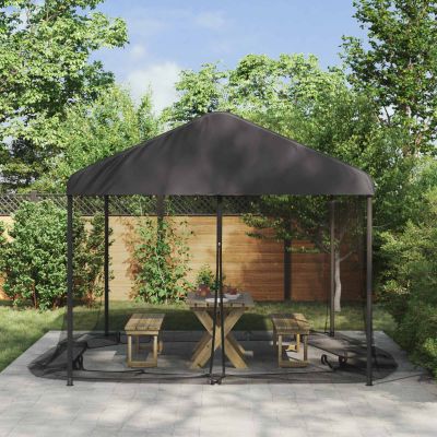 vidaXL Moskytiéra na altánok 220 mesh Čierna 4 x 3 x 2 cm Polyester