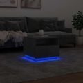 vidaXL Konferenčný stolík s LED svetlami betónovosivý 50x49x40 cm