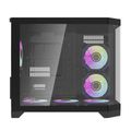 Počítačová skriňa Darflash FT418 + 6 ventilátorov aRGB (čierna)