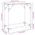 vidaXL Konferenčný stolík s čiernou sklenenou doskou 80x35x81 cm oceľ