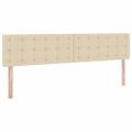 vidaXL Postel s úložným prostorem a matrací Krémová 200 x 200 cm Zamat