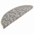 vidaXL Kobercové nášľapy na schody 15 ks sivé 65x21x4 cm