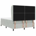 vidaXL Posteľ s pružinovým rámom Svetlosivá 200 x 140 cm Zamat