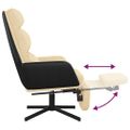 vidaXL Relaxačné kreslo s podnožkou krémové látka