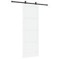 vidaXL Posuvné dvere Biela a čierna 83 x 232 cm Borovicový masív