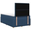 vidaXL LED boxspring posteľ s matracom Modrá 120 x 200 cm Látka