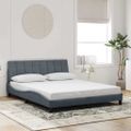 vidaXL Rám postele bez matraca Hanko tmavosivá 160x200 cm zamat