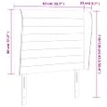 vidaXL Čelo postele so záhybmi tmavosivé 83x23x118/128 cm zamat