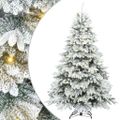 vidaXL Umelý vianočný stromček s 300 LED-i Biela 180 cm PE a PVC