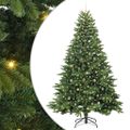 vidaXL Umelý vianočný stromček s 300 LED-i Zelená 240 cm PE a PVC