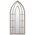 vidaXL Záhradné zrkadlo pieskové 100x45 cm exteriérové železo