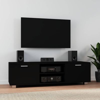 vidaXL TV skrinka čierna 140x40,5x35 cm spracované drevo