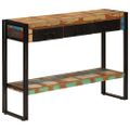 vidaXL Konzolový stolík 110x30x76 cm masívne recyklované drevo