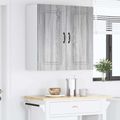 vidaXL Dvierka na umývačku Kalmar Sivý Sonoma 80 x 31 x 80 cm